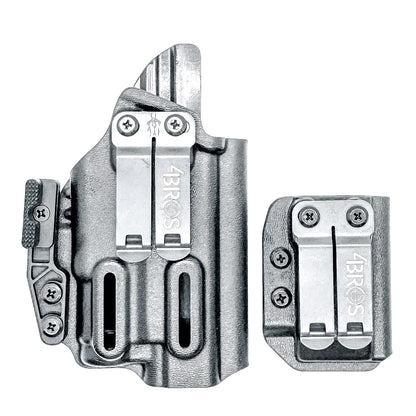 Four Brothers Holsters Inside Waistband IWB Holster & Magazine Carrier combo for the Glock 43X & 48 MOS with SureFire XC3 Sub.