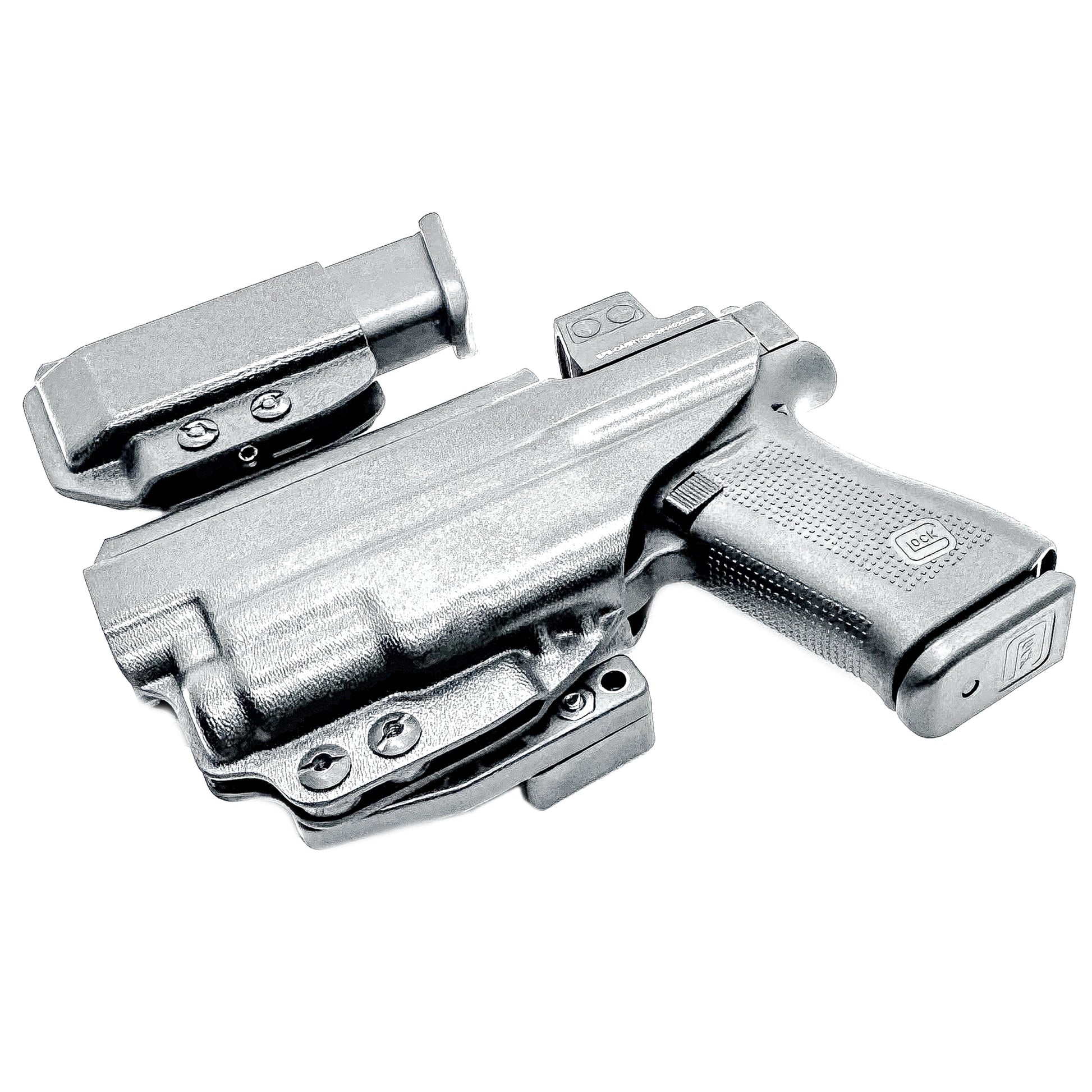 Four Brothers Holsters Inside Waistband IWB Holster & Magazine Carrier combo for the Glock 43X & 48 MOS with SureFire XC3 Sub.