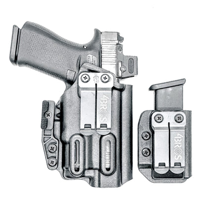 Four Brothers Holsters Inside Waistband IWB Holster & Magazine Carrier combo for the Glock 43X & 48 MOS with SureFire XC3 Sub.