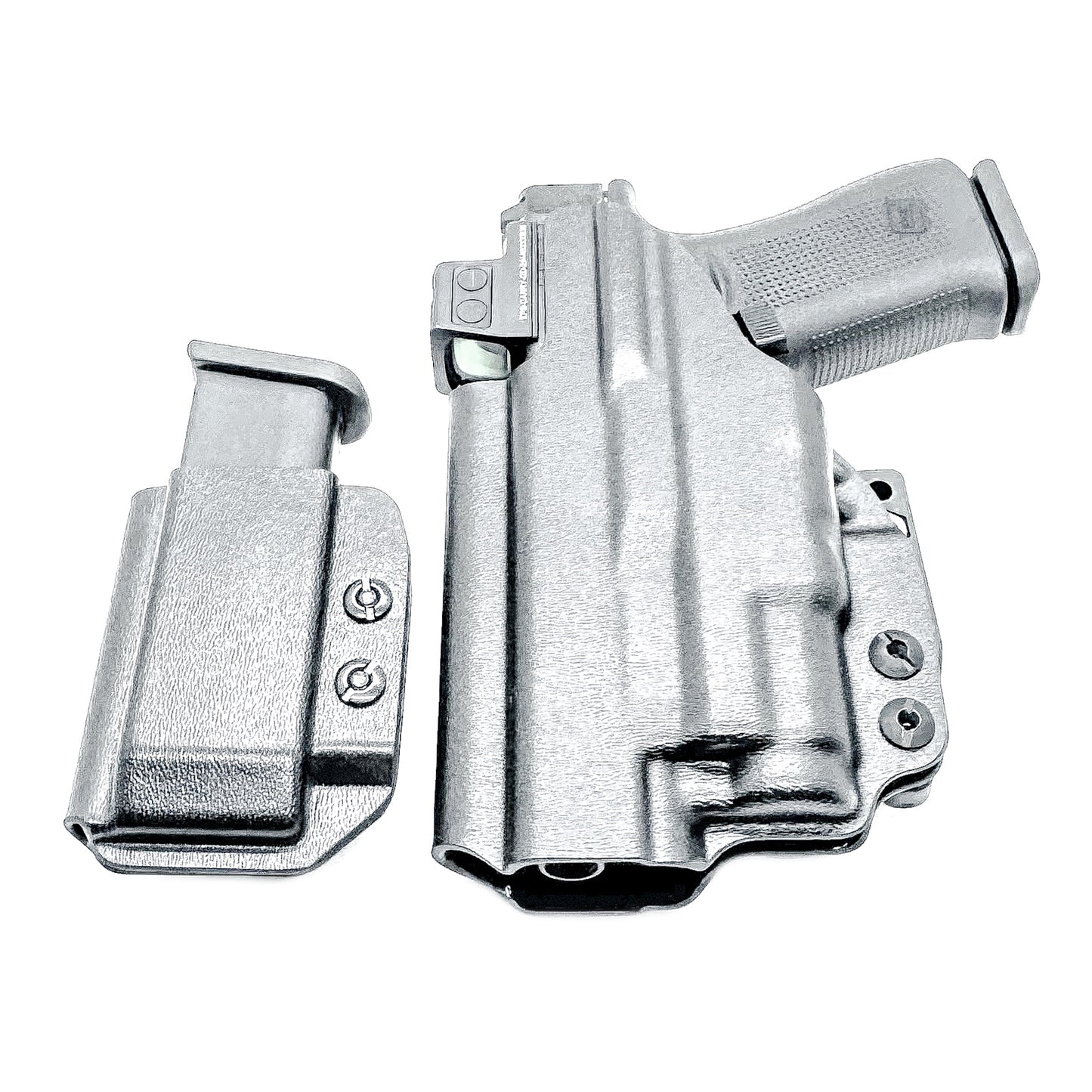 Four Brothers Holsters Inside Waistband IWB Holster & Magazine Carrier combo for the Glock 43X & 48 MOS with SureFire XC3 Sub.