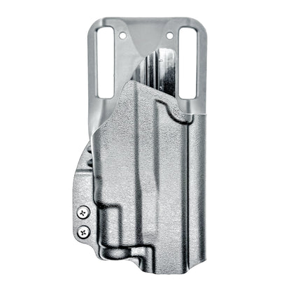 For the best Outside Waistband Glock 43X & 48 MOS, 43X, & 48 pistols & SureFire XC3 Sub Duty & Competition Holster shop Four Brothers Holsters.   USA Made.