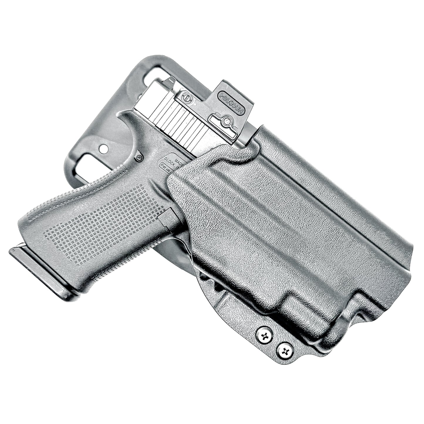 For the best Outside Waistband Glock 43X & 48 MOS, 43X, & 48 pistols & SureFire XC3 Sub Duty & Competition Holster shop Four Brothers Holsters.   USA Made.