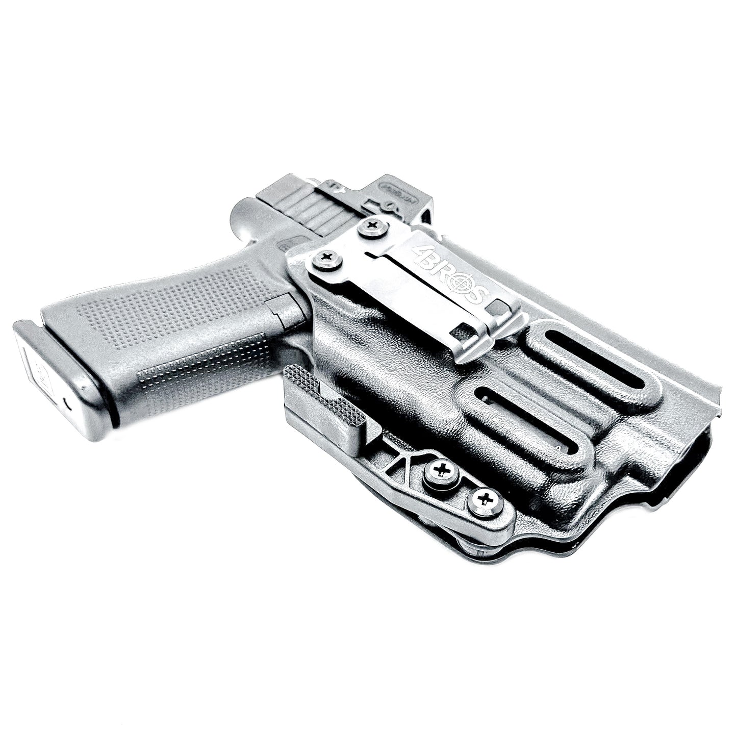 For the best IWB Kydex Inside Waistband Holster for the Glock 43X MOS, 48 MOS, 43X, or 48 pistols & SureFire XC3 Sub shop Four Brothers Holsters.
