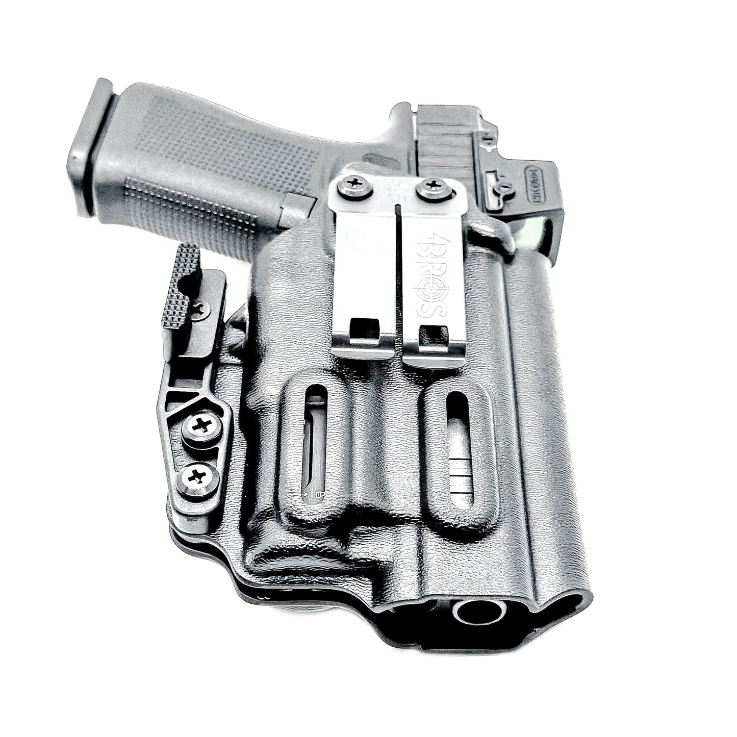 For the best IWB Kydex Inside Waistband Holster for the Glock 43X MOS, 48 MOS, 43X, or 48 pistols & SureFire XC3 Sub shop Four Brothers Holsters.