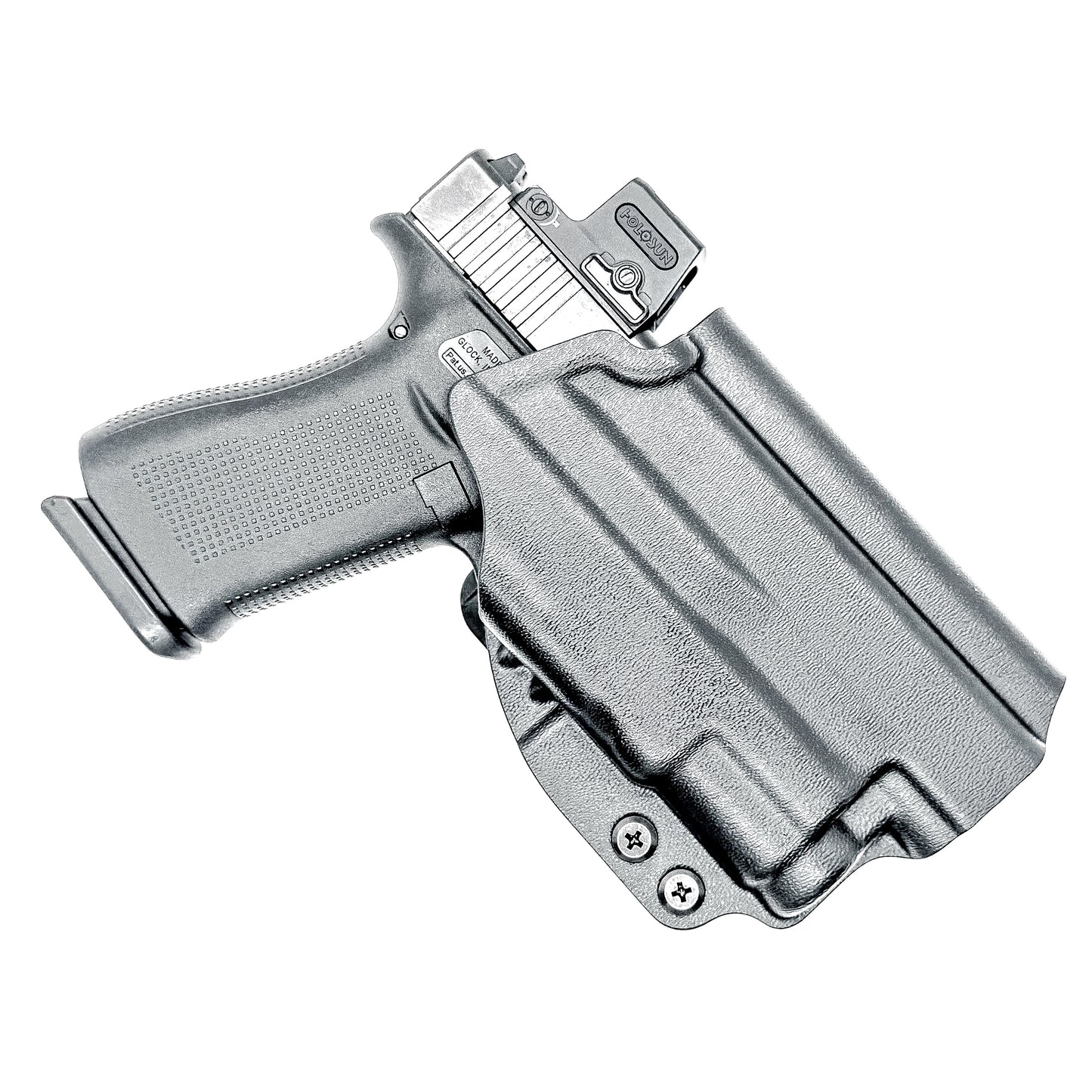 For the best Outside Waistband OWB Holster for the Glock 43X MOS, 48 MOS, 43X, or 48 pistols & SureFire XC3 Sub, shop Four Brothers Holsters.