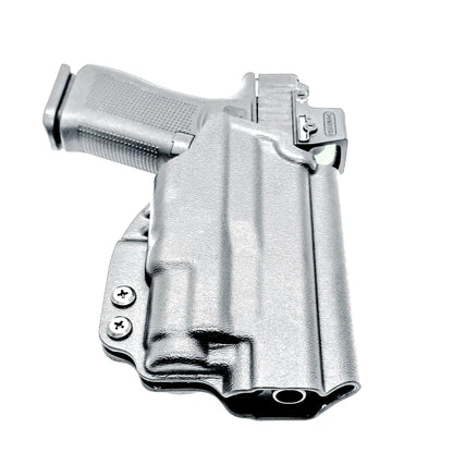 For the best Outside Waistband OWB Holster for the Glock 43X MOS, 48 MOS, 43X, or 48 pistols & SureFire XC3 Sub, shop Four Brothers Holsters.