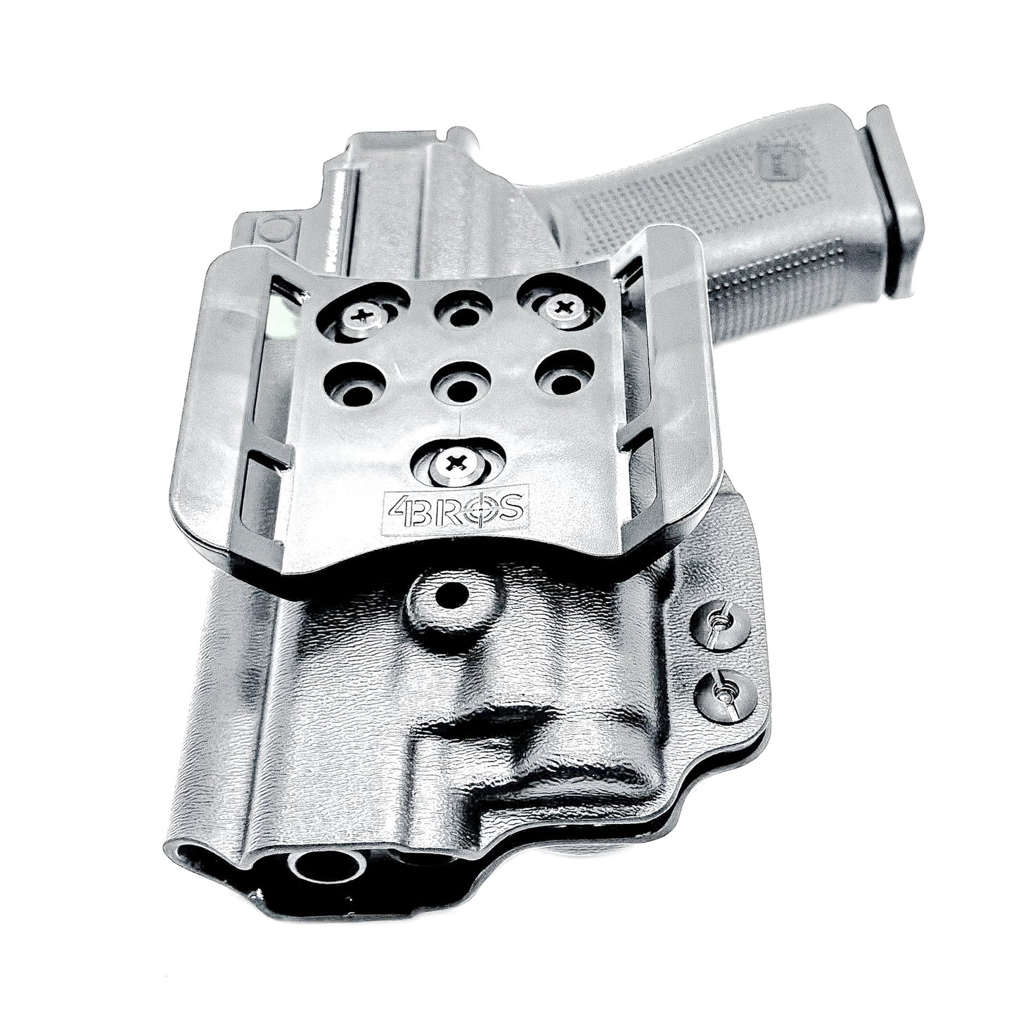 For the best Outside Waistband OWB Holster for the Glock 43X MOS, 48 MOS, 43X, or 48 pistols & SureFire XC3 Sub, shop Four Brothers Holsters.