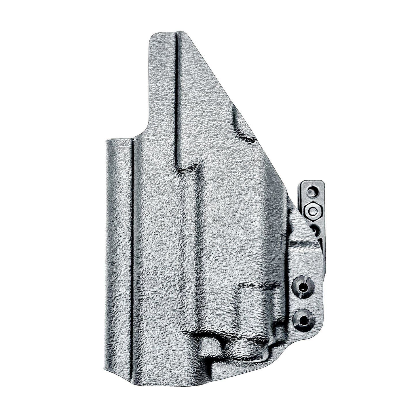 Black Inside Waistband Holster IWB for the Glock 43X MOS, 48 MOS, 43X Rail, or 48 Rail pistol & Streamlight TLR-8 HL-X Sub with DCC Monoblock and a Modwing.