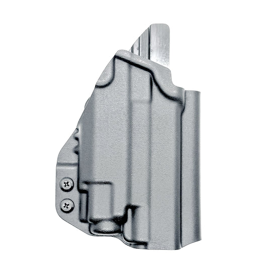 Black OWB Holster with a 4BROS 1.5" Belt Slide for the Glock 43X or 48 MOS with the TLR-8 Sub light.