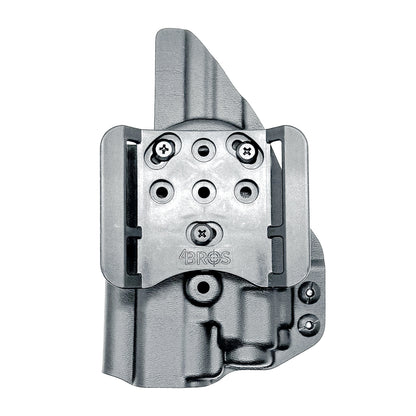 Black OWB Holster with a 4BROS 1.5" Belt Slide for the Glock 43X or 48 MOS with the TLR-8 Sub light.