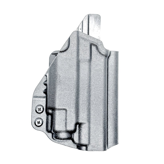 Outside Waistband OWB Kydex Holster for the Glock 43X MOS, 48 MOS, 43X Rail or 48 Rail pistol & Streamlight TLR-8 Sub, in black with 4Bros 1.5" Belt Slide.