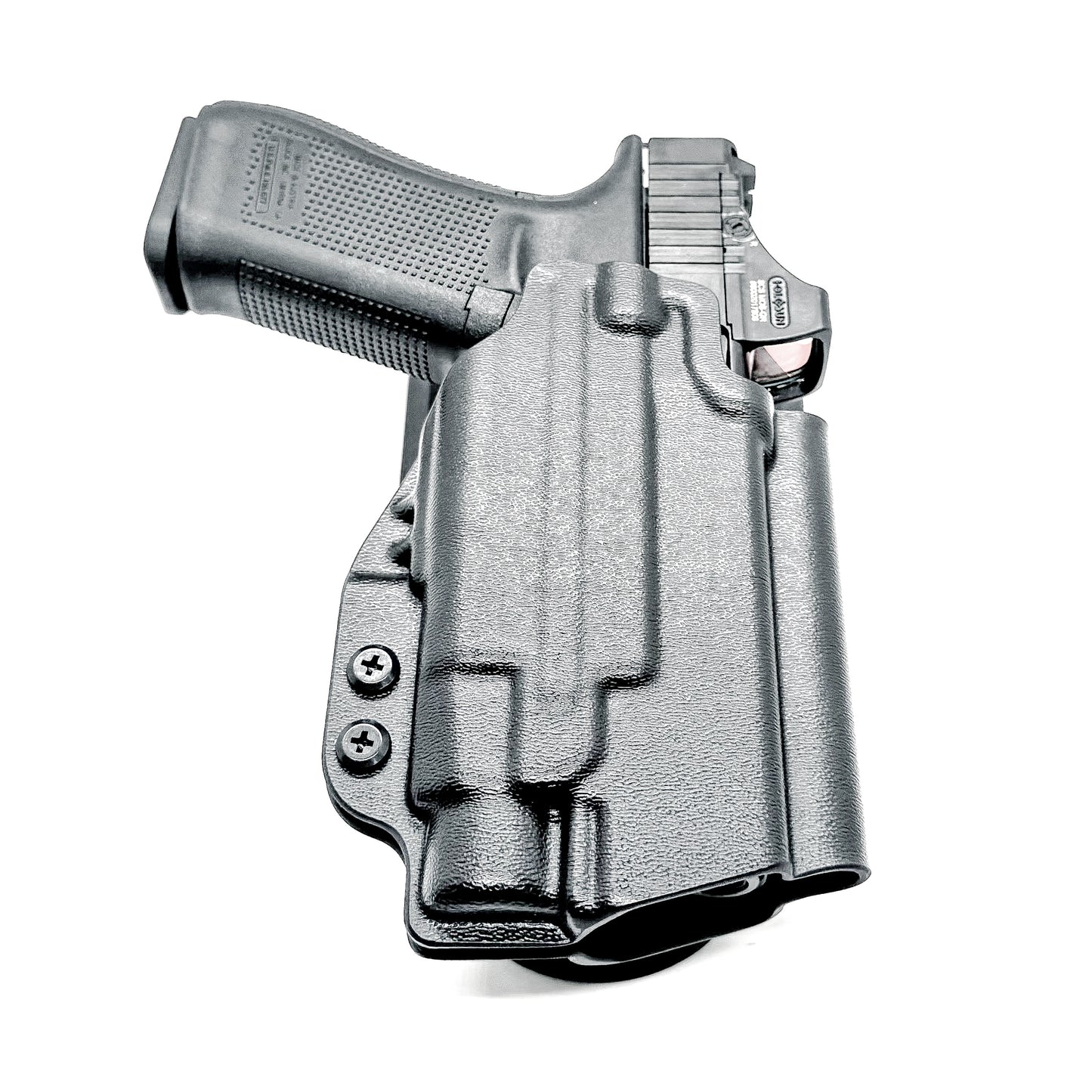 Glock 45 with TLR-7 HL-X light Duty and Competition Holster in black