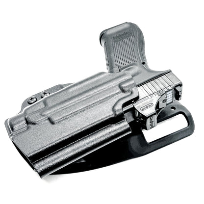 Glock 45 with TLR-7 HL-X light Duty and Competition Holster in black