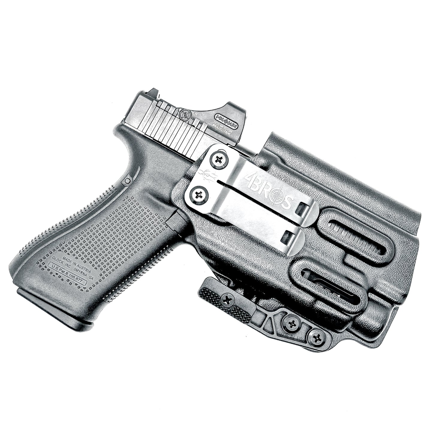 Black IWB Holster for Glock 45 with Streamlight TLR-7 HL-X shown with DCC Monoblock and Modwing.