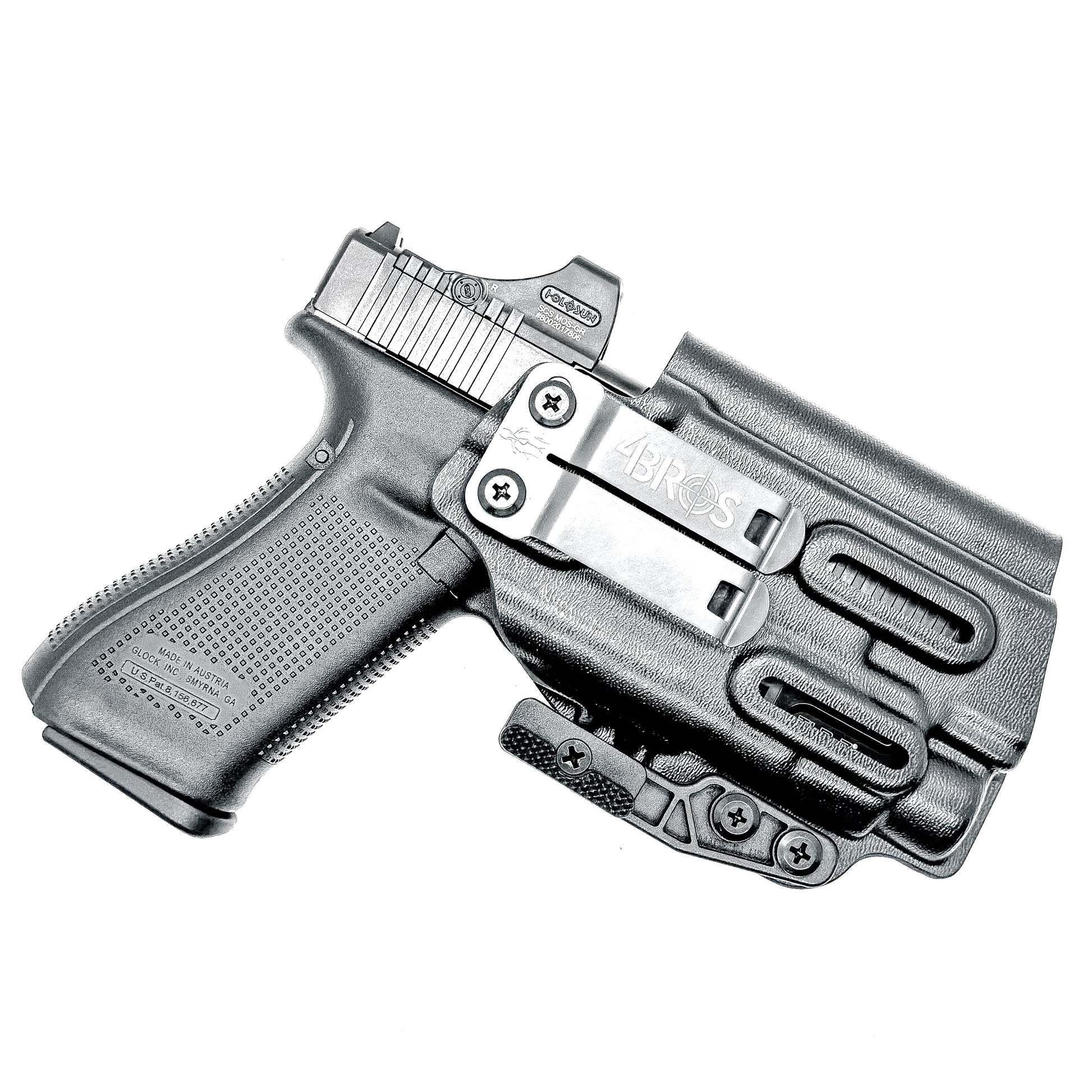 Black IWB Holster for Glock 45 with Streamlight TLR-7 HL-X shown with DCC Monoblock and Modwing.
