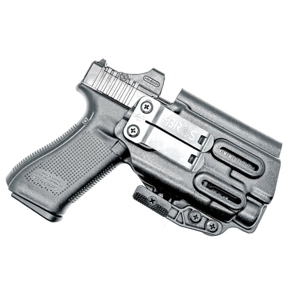 Black IWB Holster for Glock 45 with Streamlight TLR-7 HL-X shown with DCC Monoblock and Modwing.