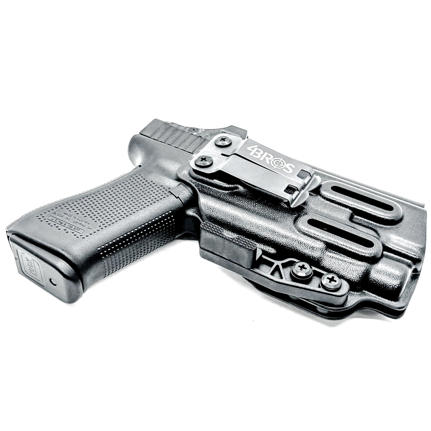 Black IWB Holster for Glock 45 with Streamlight TLR-7 HL-X shown with DCC Monoblock and Modwing.