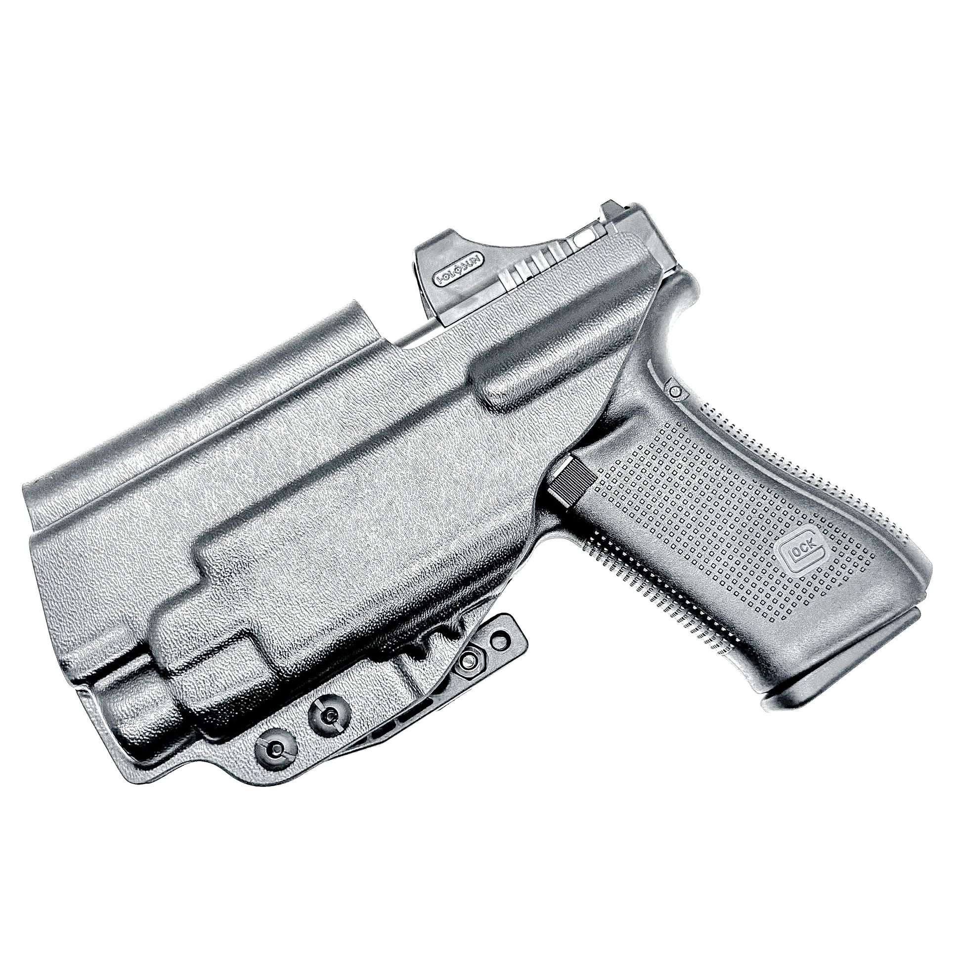 Black IWB Holster for Glock 45 with Streamlight TLR-7 HL-X shown with DCC Monoblock and Modwing.