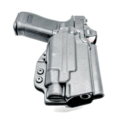 Black OWB Holster for the Glock 45 with TLR-7 HL-X in black with 4BROS 1.5" Slide.