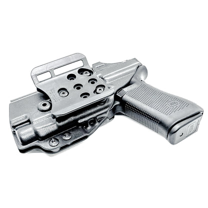 Black OWB Holster for the Glock 45 with TLR-7 HL-X in black with 4BROS 1.5" Slide.