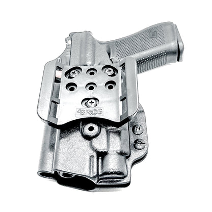 Black OWB Holster for the Glock 45 with TLR-7 HL-X in black with 4BROS 1.5" Slide.