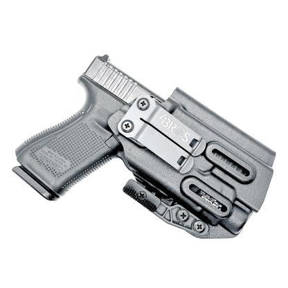 Black IWB Holster for Glock 45 with Streamlight TLR-7 HL-X shown with DCC Monoblock and Modwing.