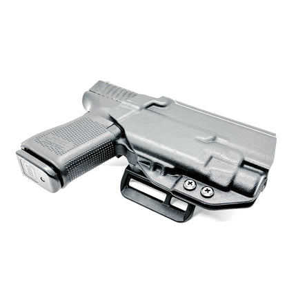 Black OWB Holster for the Glock 45 with TLR-7 HL-X in black with 4BROS 1.5" Slide.