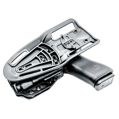 Glock 45 TLR-7 OWB Holster. Outside Waistband light duty & competition holster for Glock 45 Gen 5, Gen 6, Gen V with TLR-7 A or TLR-7 X.