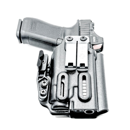 Glock 45 TLR-7 IWB Holster for concealed carry. Durable Inside Waistband holster fits Glock 45 Gen 5, Gen 6, Gen V with TLR-7 A or TLR-7 X. 