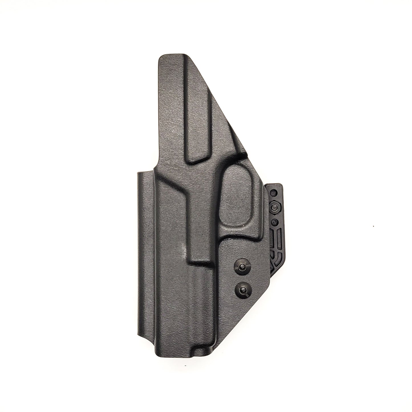 For the best Inside Waistband IWB AIWB Kydex Taco Style Holster designed to fit the Glock 47 MOS G47 shop Four Brothers Holsters. Adjustable ride height and cant. Smooth edges and slim profile to reduce printing. Fast shipping with short order lead times. Made in the USA 