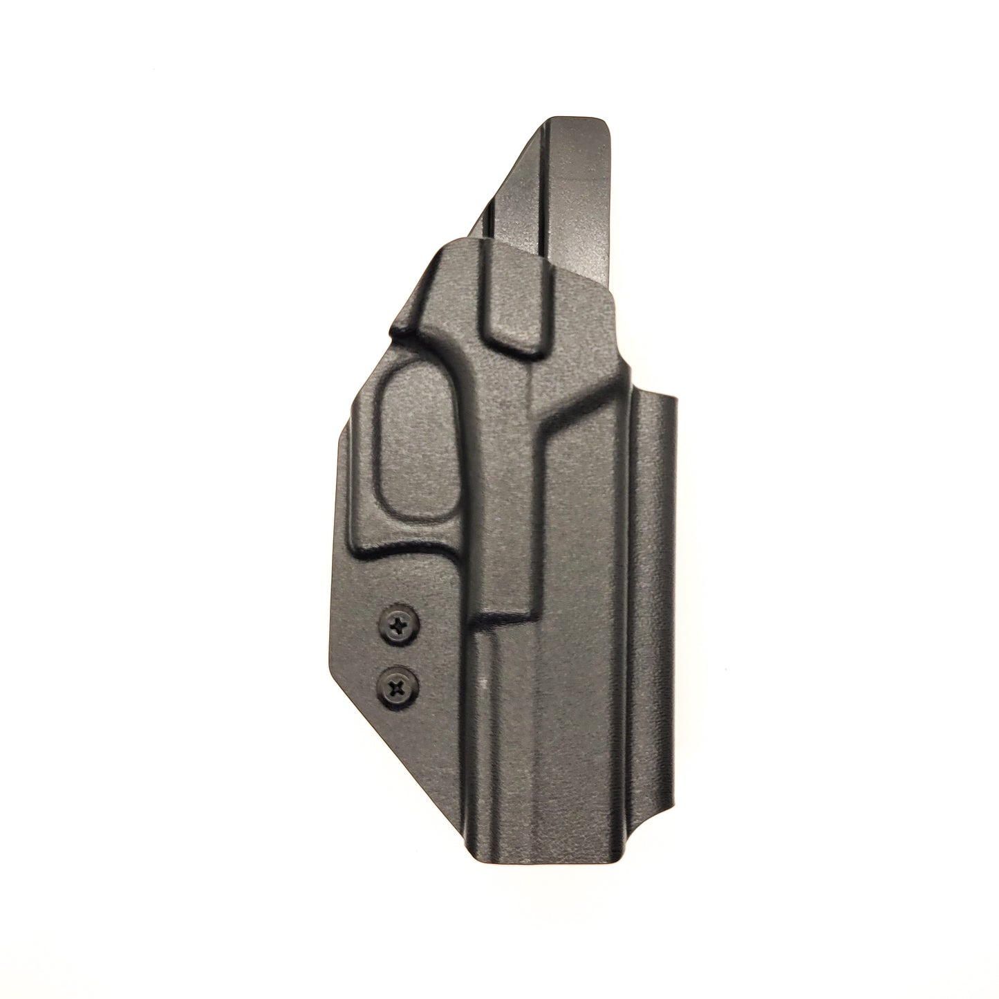 For the best Outside Waistband OWB Kydex holster designed to fit the Glock Gen 5 47 and 47 MOS shop Four Brothers 4BROS holsters. Full sweat guard, open muzzle, adjustable retention, cleared for red dot sight & optics.  Minimal material and smooth edges to reduce printing. Proudly made in the USA. 