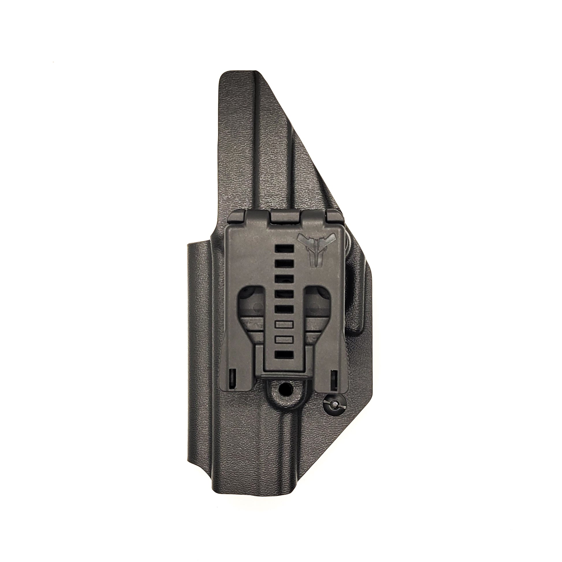 For the best Outside Waistband OWB Kydex holster designed to fit the Glock Gen 5 47 and 47 MOS shop Four Brothers 4BROS holsters. Full sweat guard, open muzzle, adjustable retention, cleared for red dot sight & optics.  Minimal material and smooth edges to reduce printing. Proudly made in the USA. 