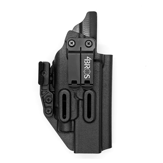 For the Best, most comfortable Inside Waistband IWB AIWB Appendix Kydex holster designed to fit the Glock 47 Gen 5 with the Streamlight TLR-7 HL-X, TLR-7 X, & TLR-7 A, shop Four Brothers 4BROS holsters. Adjustable retention, full sweat guard, smooth edges for comfort and concealment. Made in the USA TLR-7X

