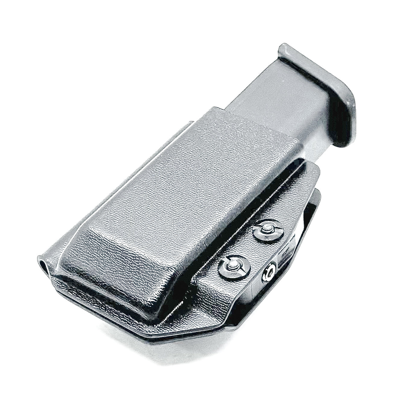 Black IWB AIWB Glock 17, 17L, 19, 22, 23, 26, 27, 34, 35, 45, 31, 32, 33 magazine carrier, holster, & pouch from Four Brothers 4BROS Holsters. 