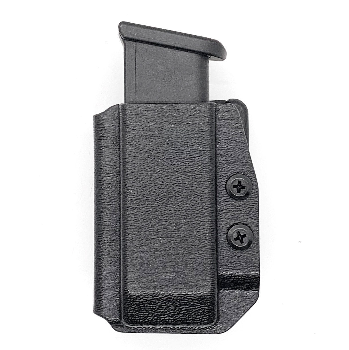 For the best, most comfortable, and rugged Kydex OWB Outside Waistband magazine pouch for Glock 9mm and 40 shop Four Brothers Holsters.  Suitable for belt widths of 1 1/2", 1 3/4". 2" & 2 1/2" Adjustable retention and cant outside waist carrier holster Sig P320, Glock 9mm & 40, Ruger, Walther, Smith & Wesson, FN