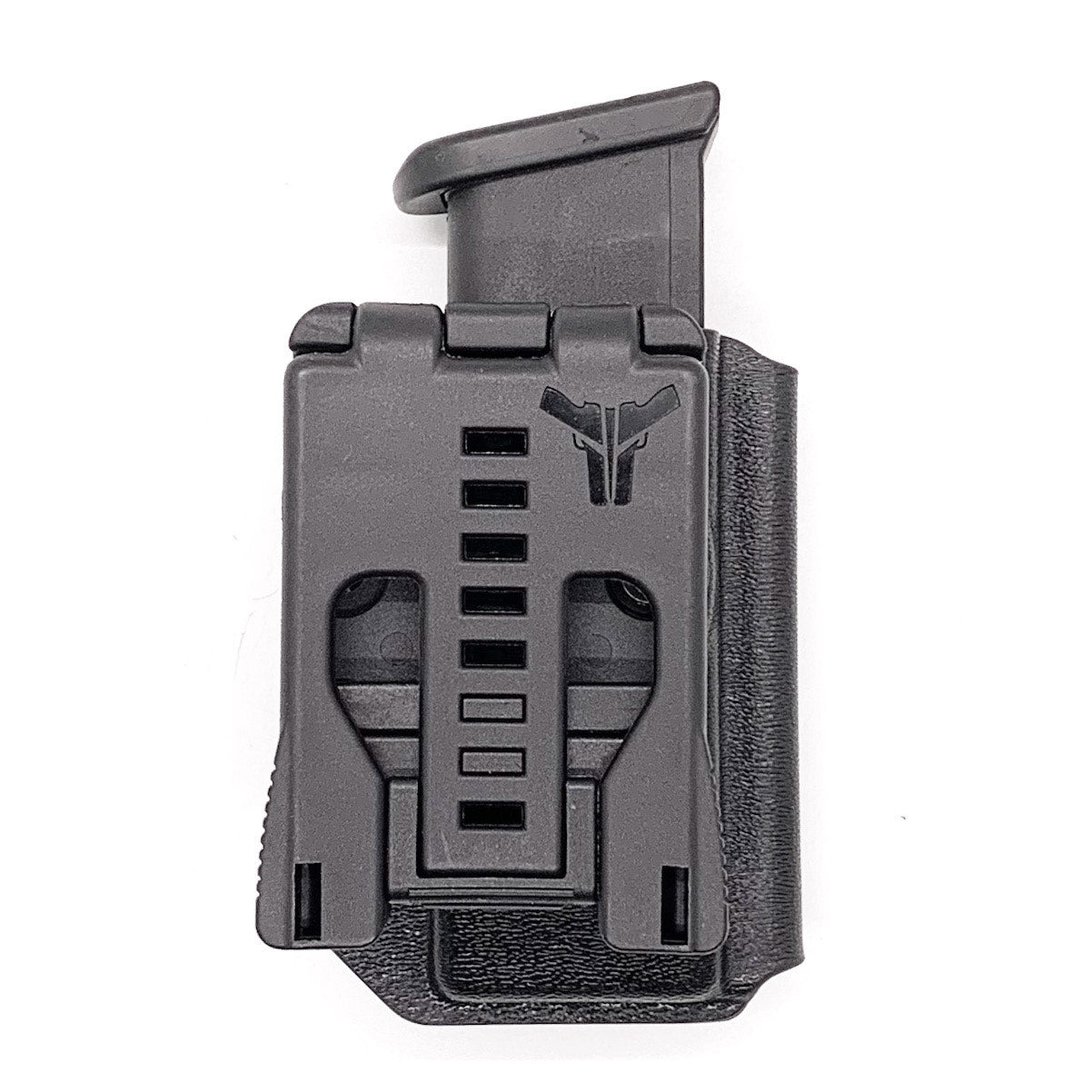 For the best, most comfortable, and rugged Kydex OWB Outside Waistband magazine pouch for Glock 9mm and 40 shop Four Brothers Holsters.  Suitable for belt widths of 1 1/2", 1 3/4". 2" & 2 1/2" Adjustable retention and cant outside waist carrier holster Sig P320, Glock 9mm & 40, Ruger, Walther, Smith & Wesson, FN