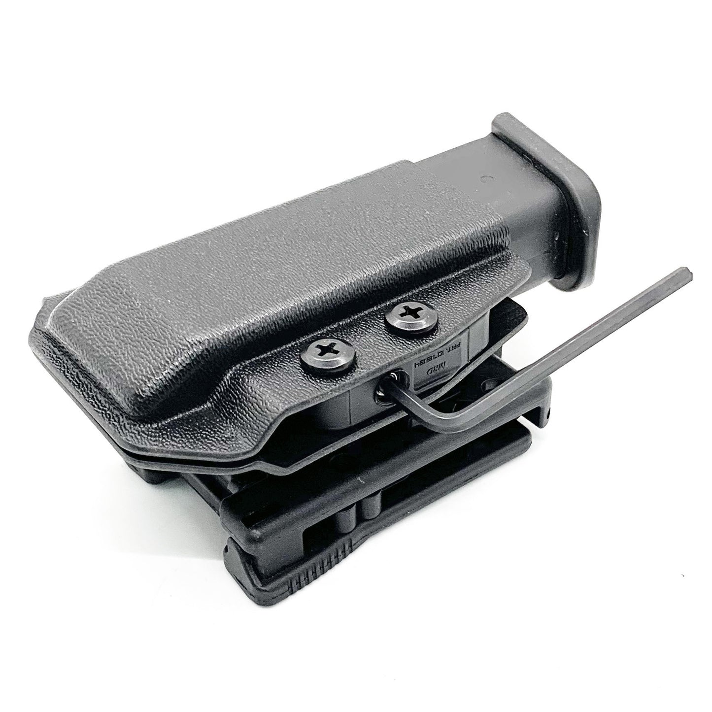 For the best, most comfortable, and rugged Kydex OWB Outside Waistband magazine pouch for Glock 9mm and 40 shop Four Brothers Holsters.  Suitable for belt widths of 1 1/2", 1 3/4". 2" & 2 1/2" Adjustable retention and cant outside waist carrier holster Sig P320, Glock 9mm & 40, Ruger, Walther, Smith & Wesson, FN