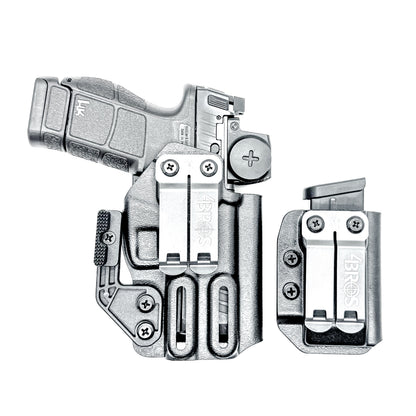 H&K VP9CC IWB holster and magazine carrier combo. Complete Inside Waistband carry system with adjustable retention, optics compatibility, and comfort