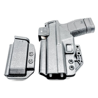 H&K VP9CC IWB holster and magazine carrier combo. Complete Inside Waistband carry system with adjustable retention, optics compatibility, and comfort