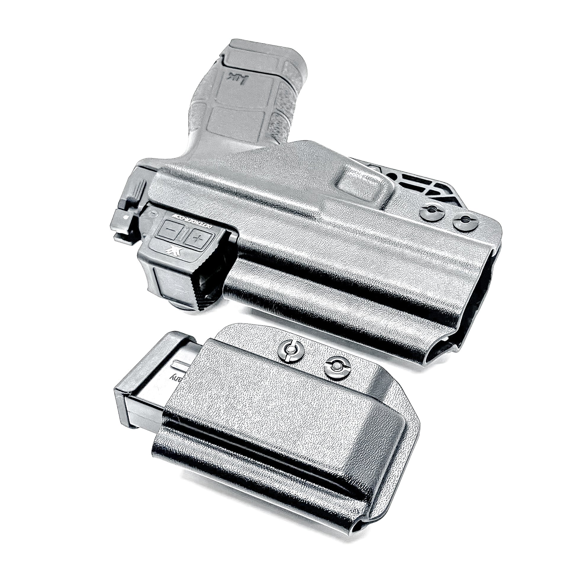 H&K VP9CC IWB holster and magazine carrier combo. Complete Inside Waistband carry system with adjustable retention, optics compatibility, and comfort
