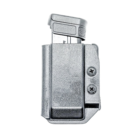 H&K VP9CC OWB Magazine Carrier for Outside Waistband carry. Adjustable retention, ambidextrous setup, cant adjustment, and USA-made durability