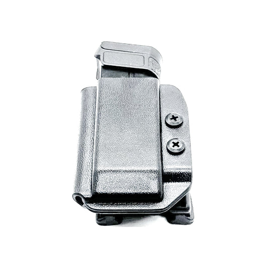 H&K VP9CC OWB Magazine Carrier for Outside Waistband carry. Adjustable retention, ambidextrous setup, cant adjustment, and USA-made durability