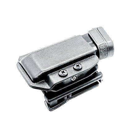 H&K VP9CC OWB Magazine Carrier for Outside Waistband carry. Adjustable retention, ambidextrous setup, cant adjustment, and USA-made durability