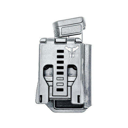 H&K VP9CC OWB Magazine Carrier for Outside Waistband carry. Adjustable retention, ambidextrous setup, cant adjustment, and USA-made durability