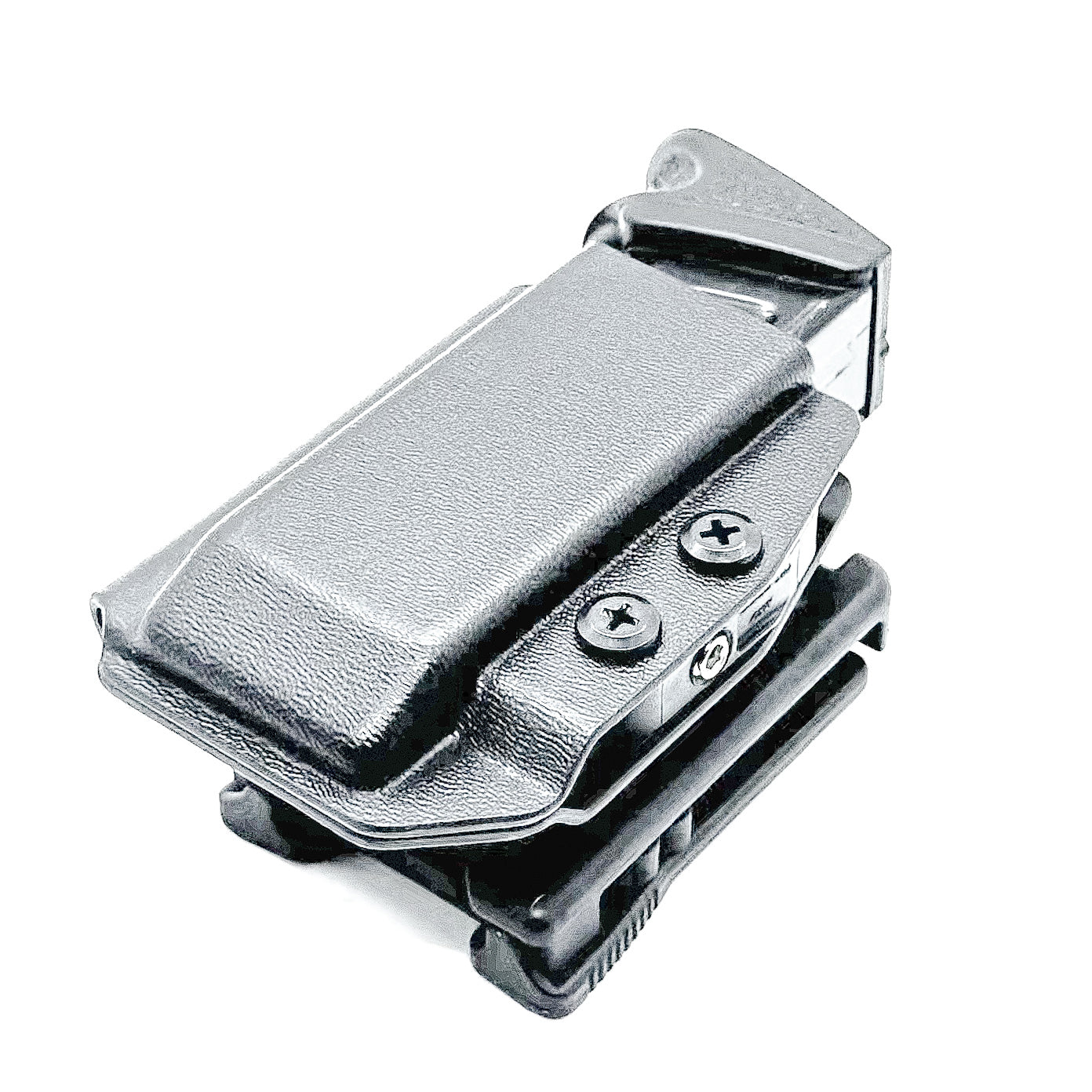 Black Kydex OWB Outside Waistband magazine carrier, holster or pouch for H&K 9mm & 40 from Four Brothers 4BROS Holsters.