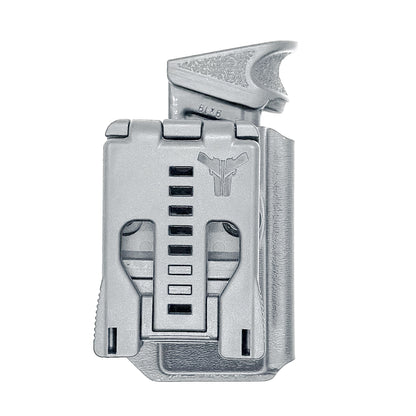 Black Kydex OWB Outside Waistband magazine carrier, holster or pouch for H&K 9mm & 40 from Four Brothers 4BROS Holsters.