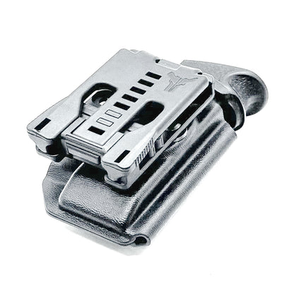 Black Kydex OWB Outside Waistband magazine carrier, holster or pouch for H&K 9mm & 40 from Four Brothers 4BROS Holsters.