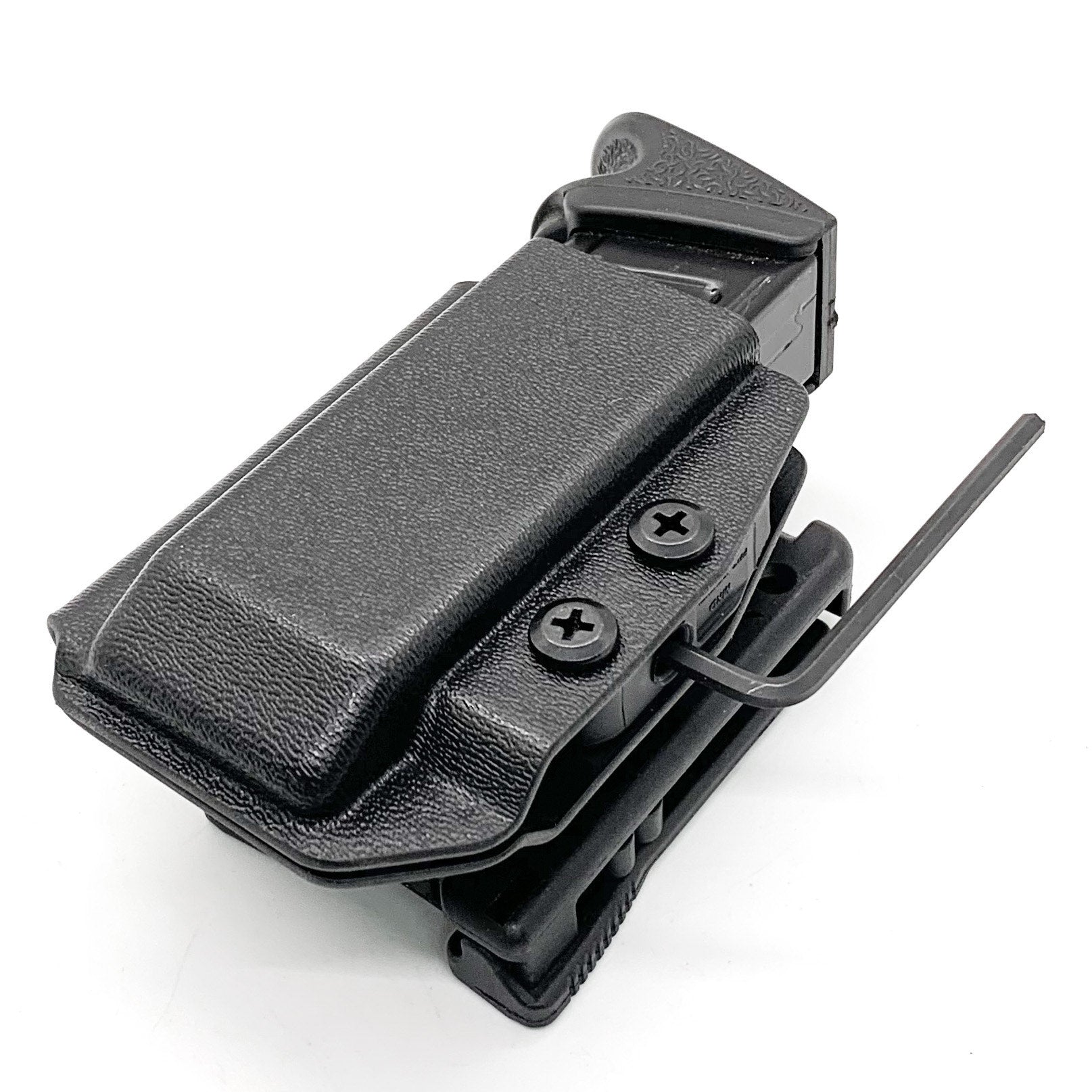For the best, most comfortable, and rugged Kydex OWB Outside Waistband magazine carrier, holster or pouch for H&K 9mm & 40 shop Four Brothers 4BROS Holsters.  