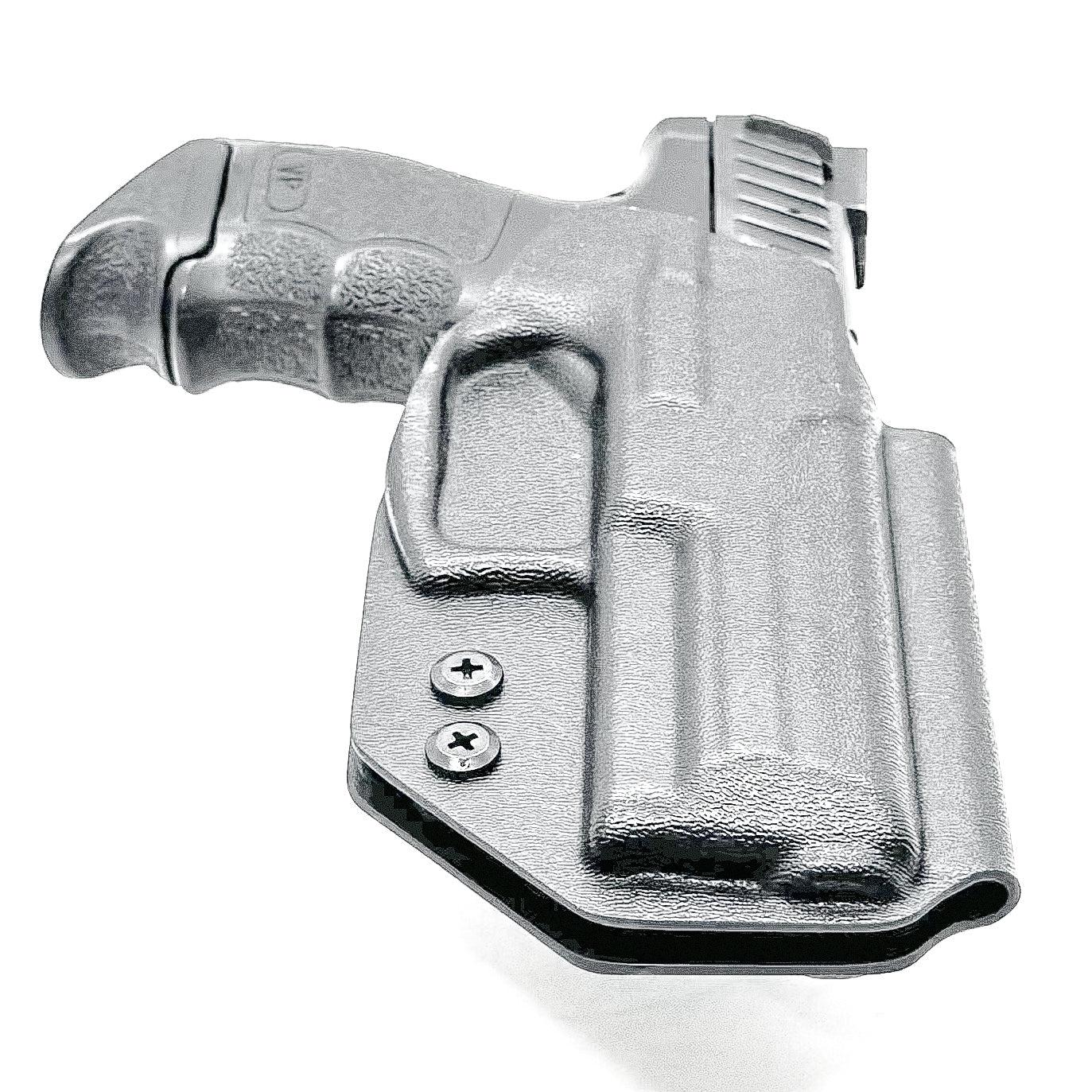 Black Outside Waistband OWB Holster for the Heckler & Koch H&K HK VP9 from Four Brothers 4BROS Holsters.  Made in the USA.  Cleared for red dot sights.