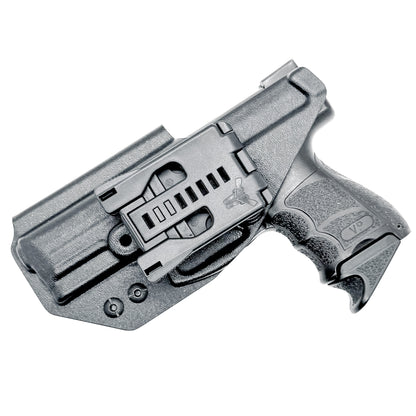 Black Outside Waistband OWB Holster for the Heckler & Koch H&K HK VP9 from Four Brothers 4BROS Holsters.  Made in the USA.  Cleared for red dot sights.